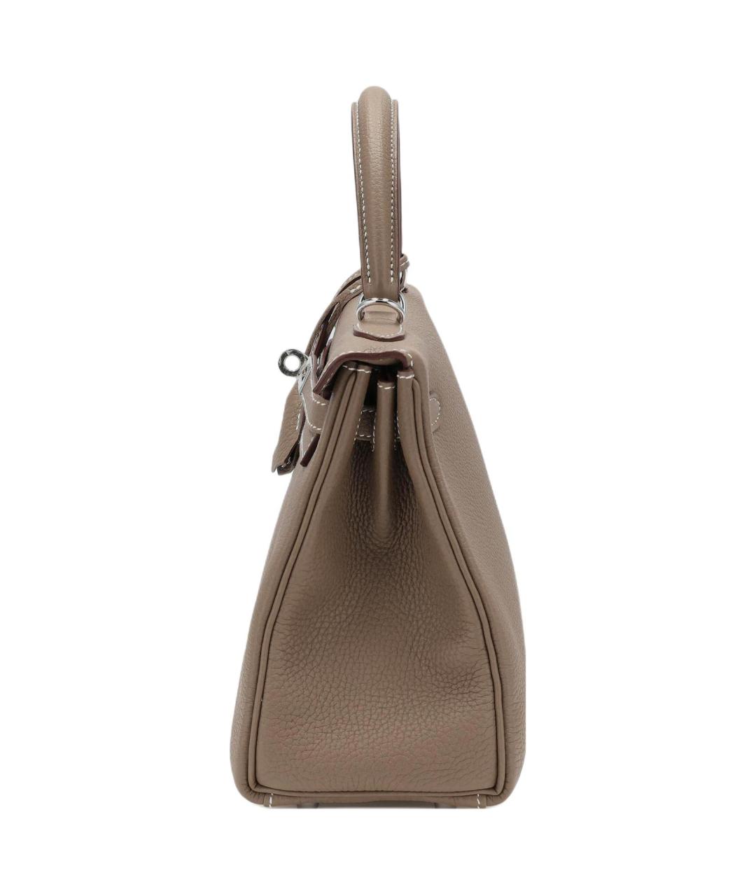 HERMES Коричневая кожаная сумка через плечо, фото 3