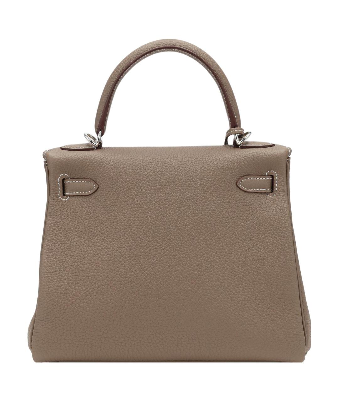 HERMES Коричневая кожаная сумка через плечо, фото 5