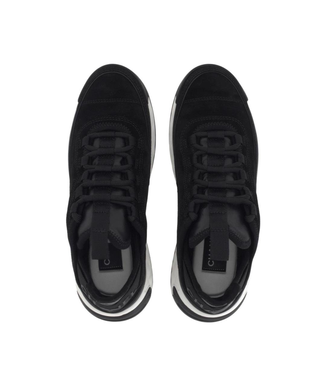 CHANEL Черные кожаные кроссовки, фото 4