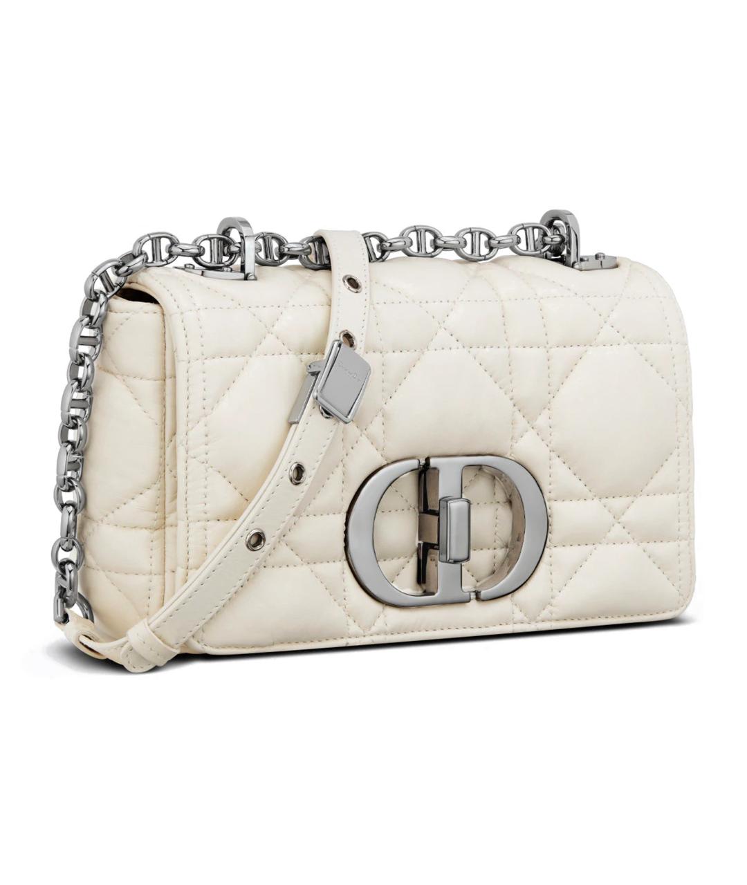 CHRISTIAN DIOR Белая кожаная сумка через плечо, фото 2