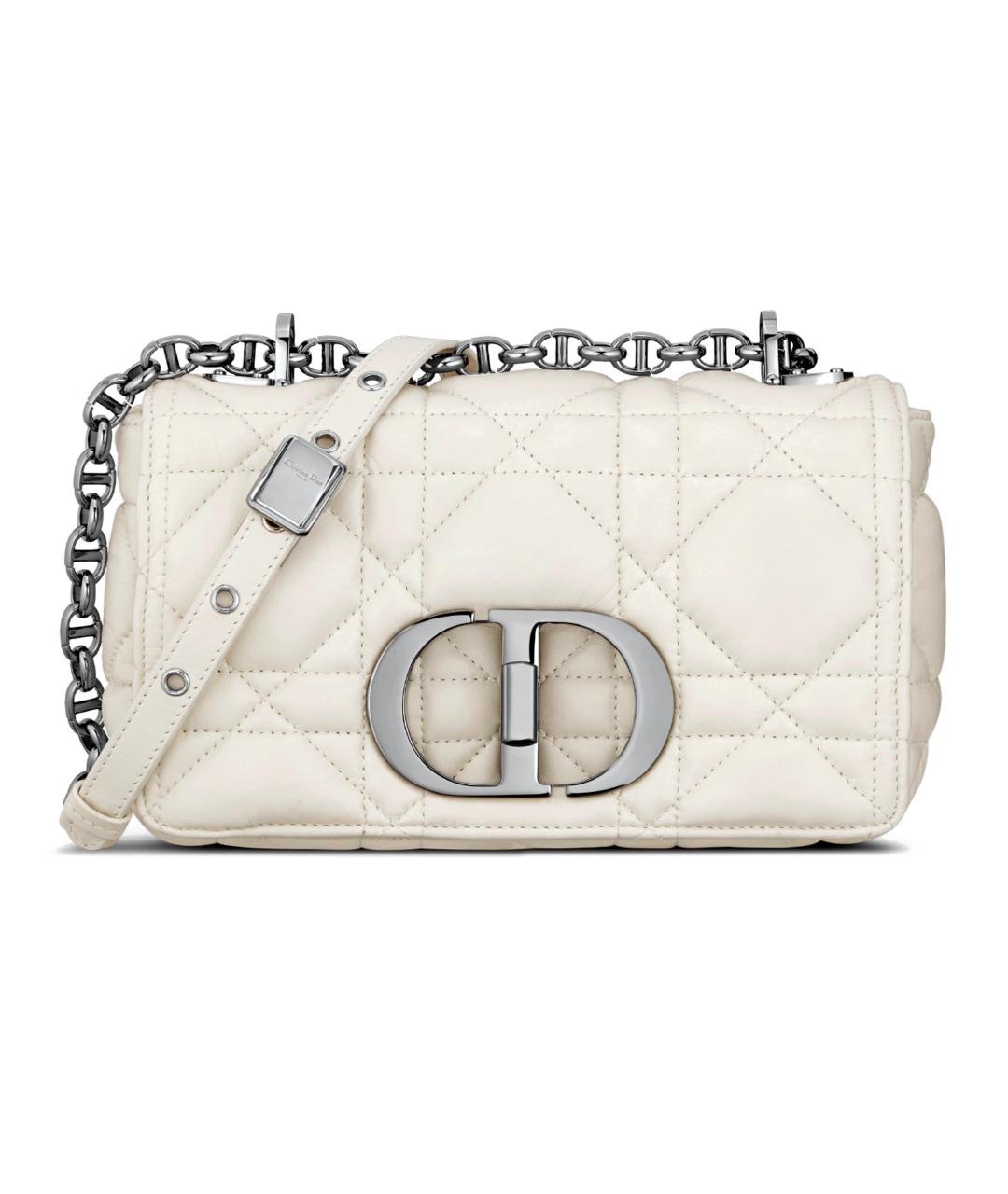 CHRISTIAN DIOR Белая кожаная сумка через плечо, фото 1