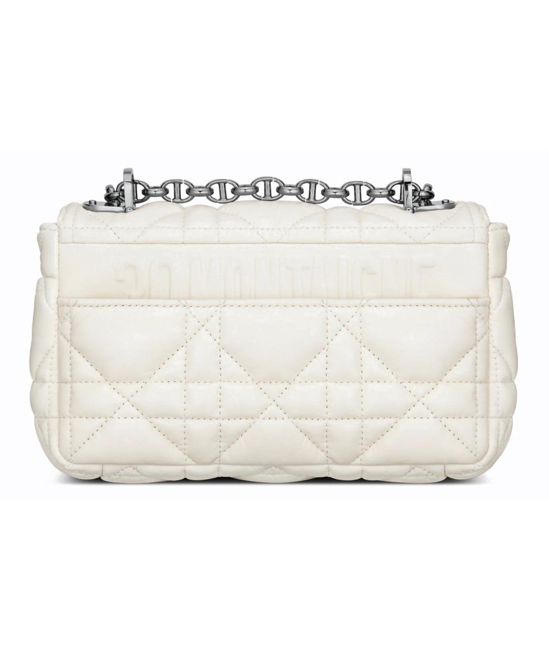 CHRISTIAN DIOR Белая кожаная сумка через плечо, фото 3