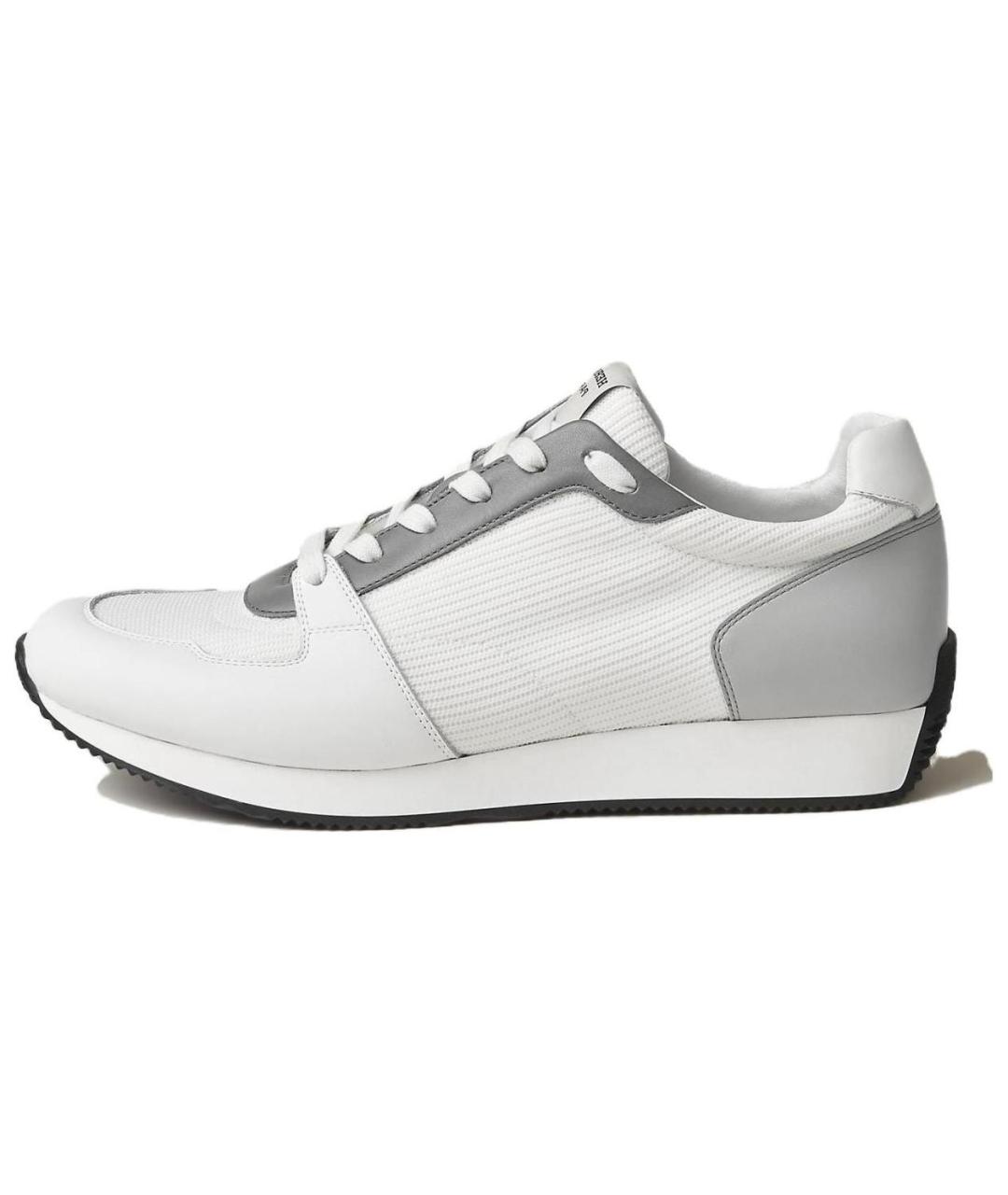 HERMES Белые текстильные низкие кроссовки / кеды, фото 2