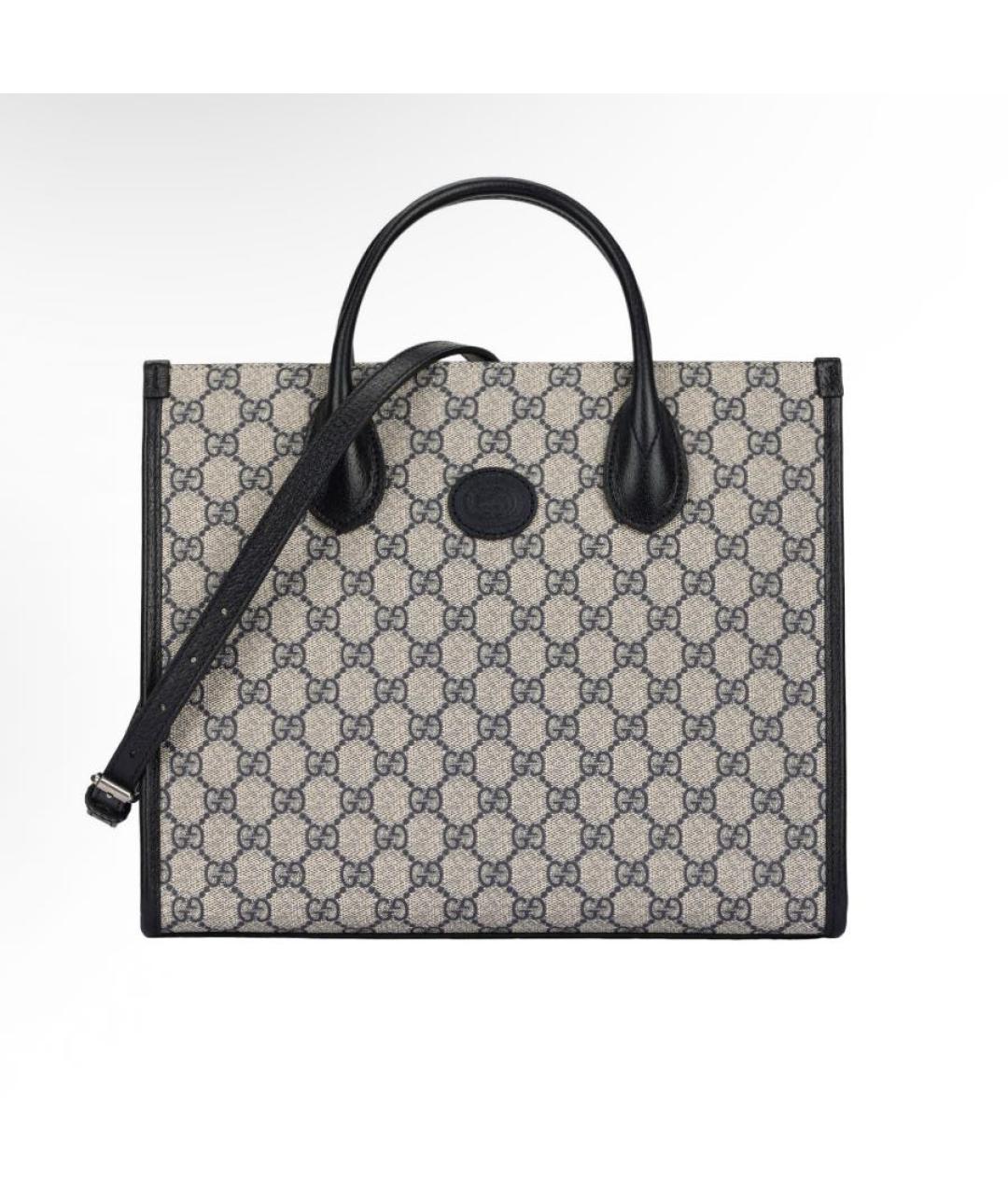 GUCCI Антрацитовая сумка тоут, фото 5