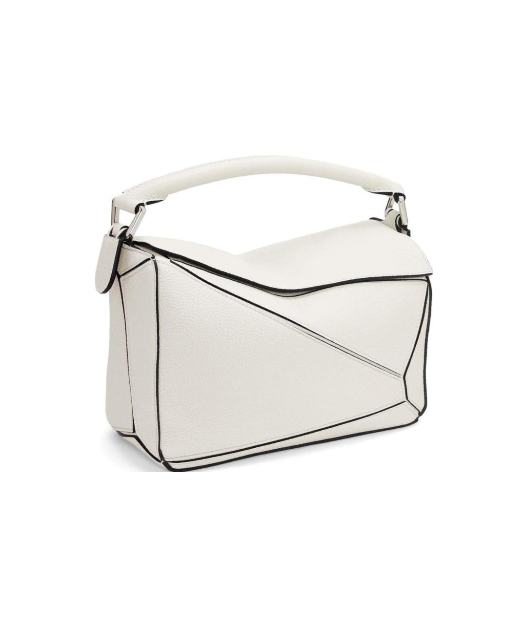 LOEWE Белая кожаная сумка через плечо, фото 2