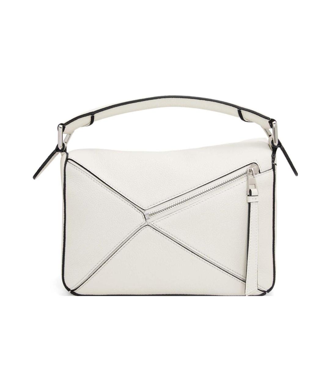 LOEWE Белая кожаная сумка через плечо, фото 4
