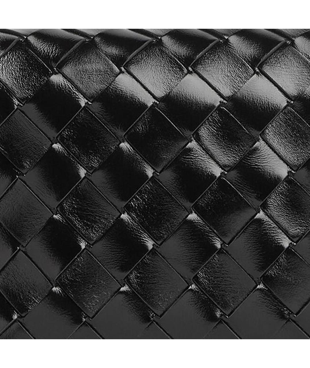 BOTTEGA VENETA Черная кожаная сумка через плечо, фото 4