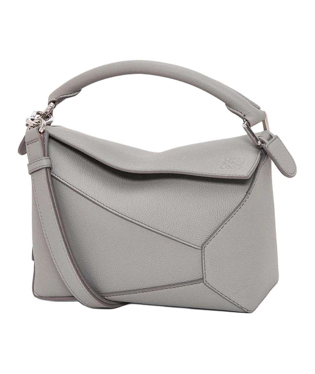 LOEWE Серая кожаная сумка через плечо, фото 1