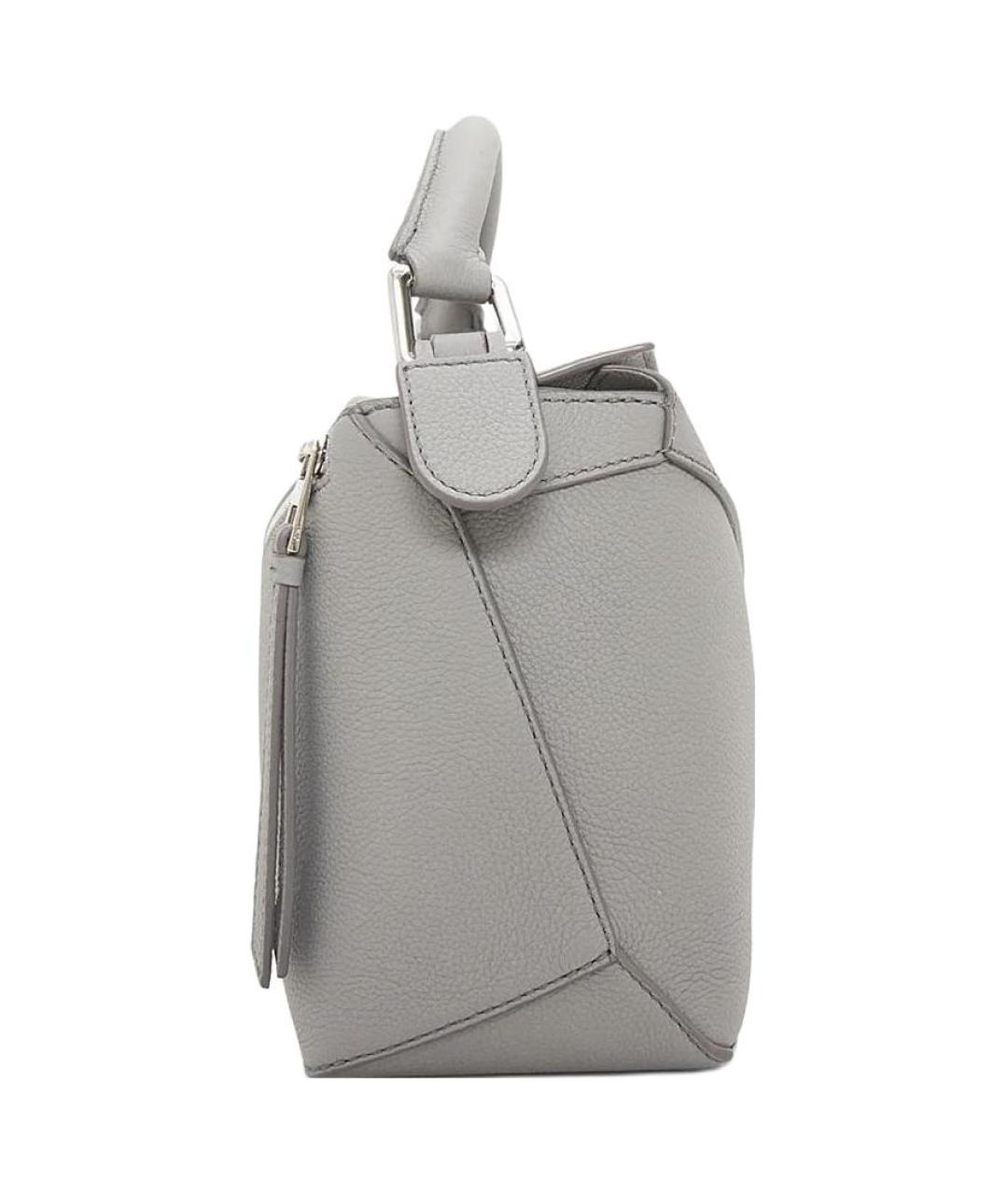 LOEWE Серая кожаная сумка через плечо, фото 4