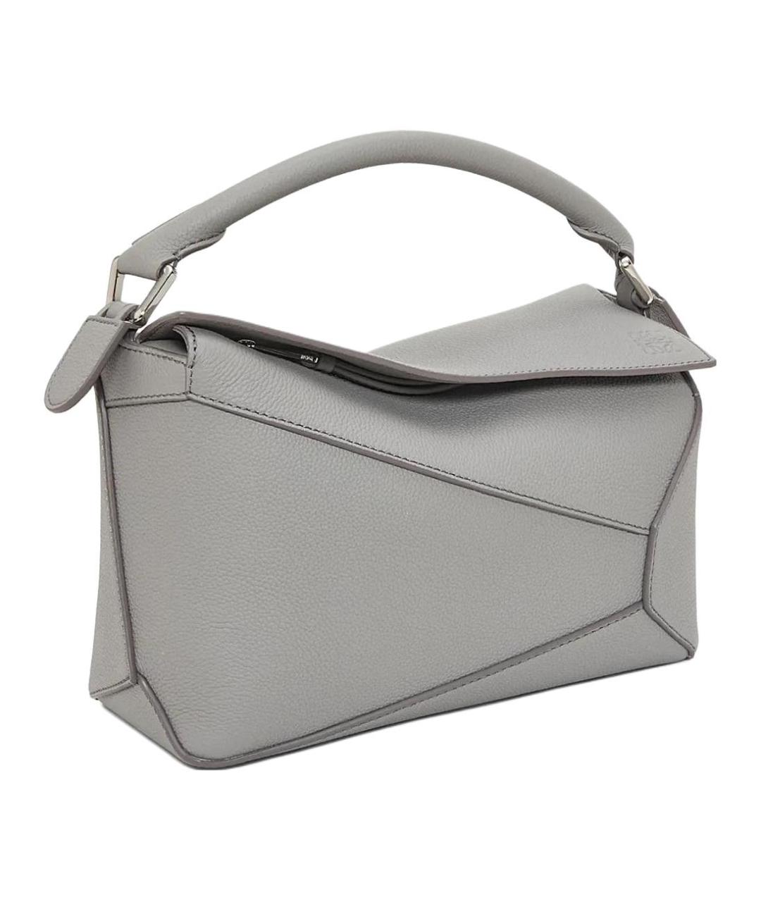 LOEWE Серая кожаная сумка через плечо, фото 3