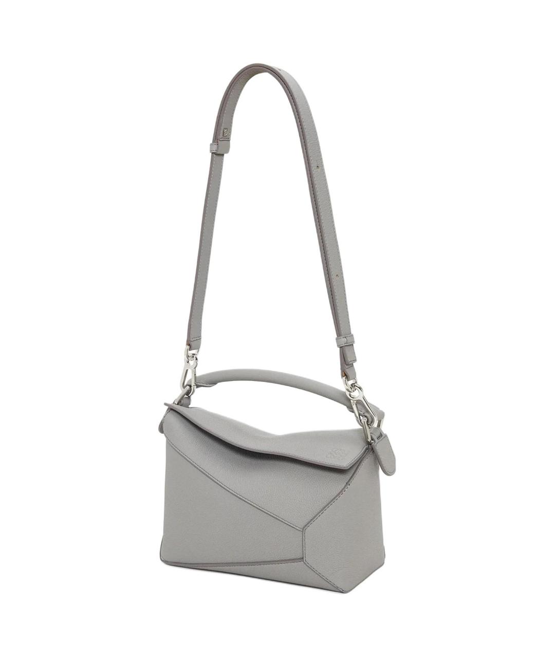 LOEWE Серая кожаная сумка через плечо, фото 2