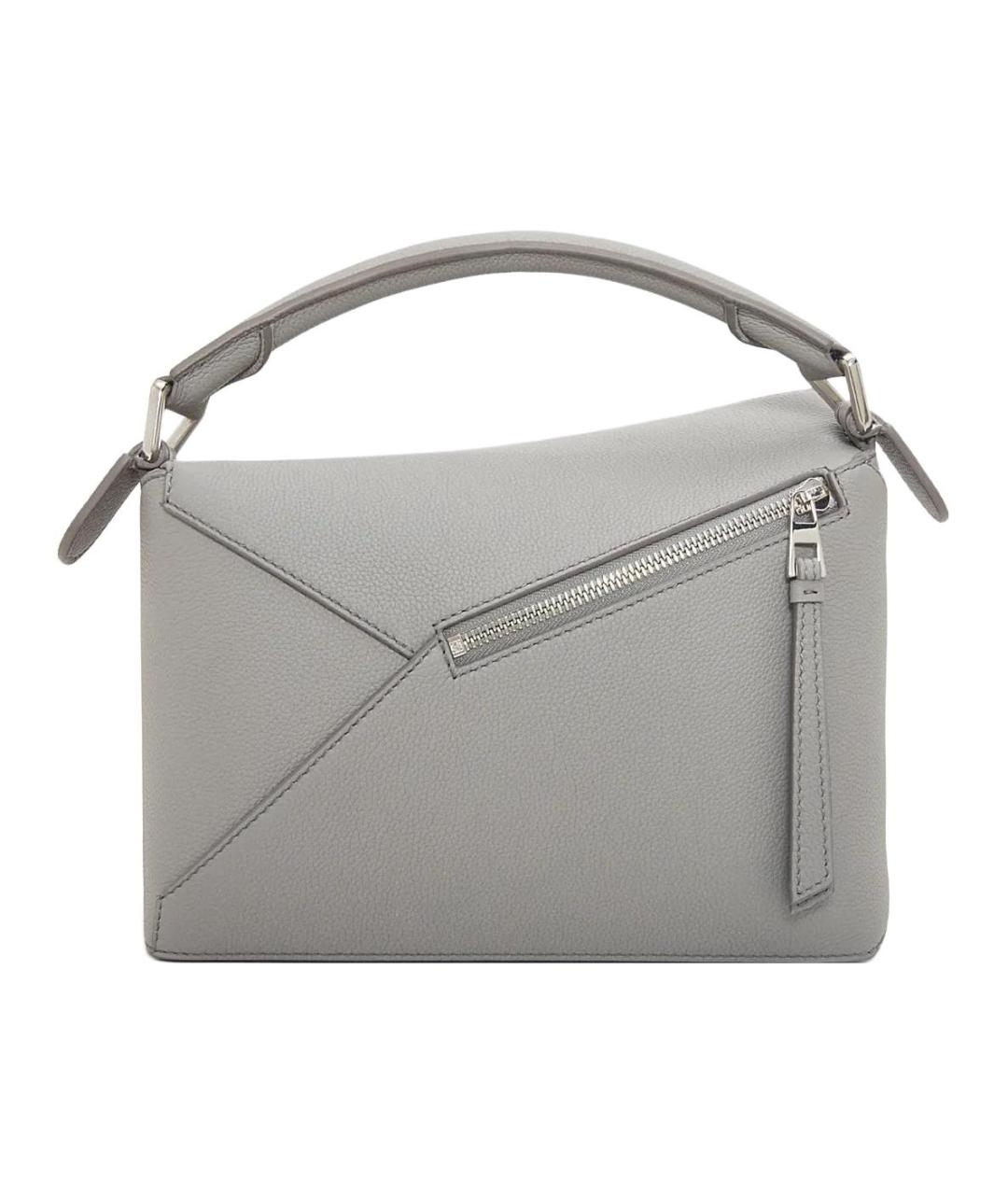 LOEWE Серая кожаная сумка через плечо, фото 5