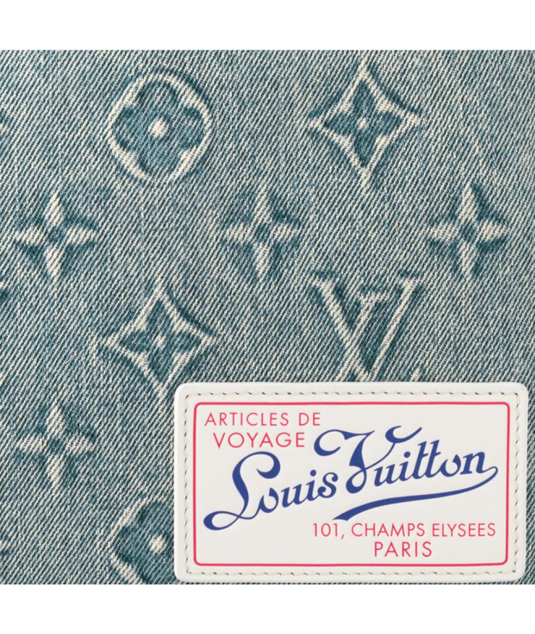 LOUIS VUITTON Голубой деним рюкзак, фото 5