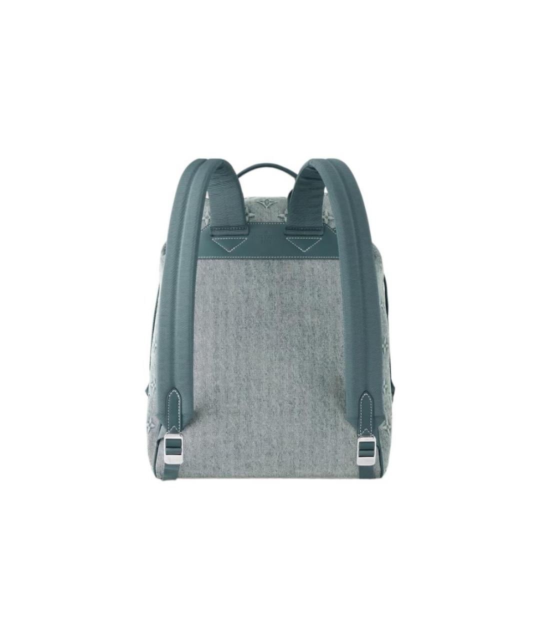 LOUIS VUITTON Голубой деним рюкзак, фото 3