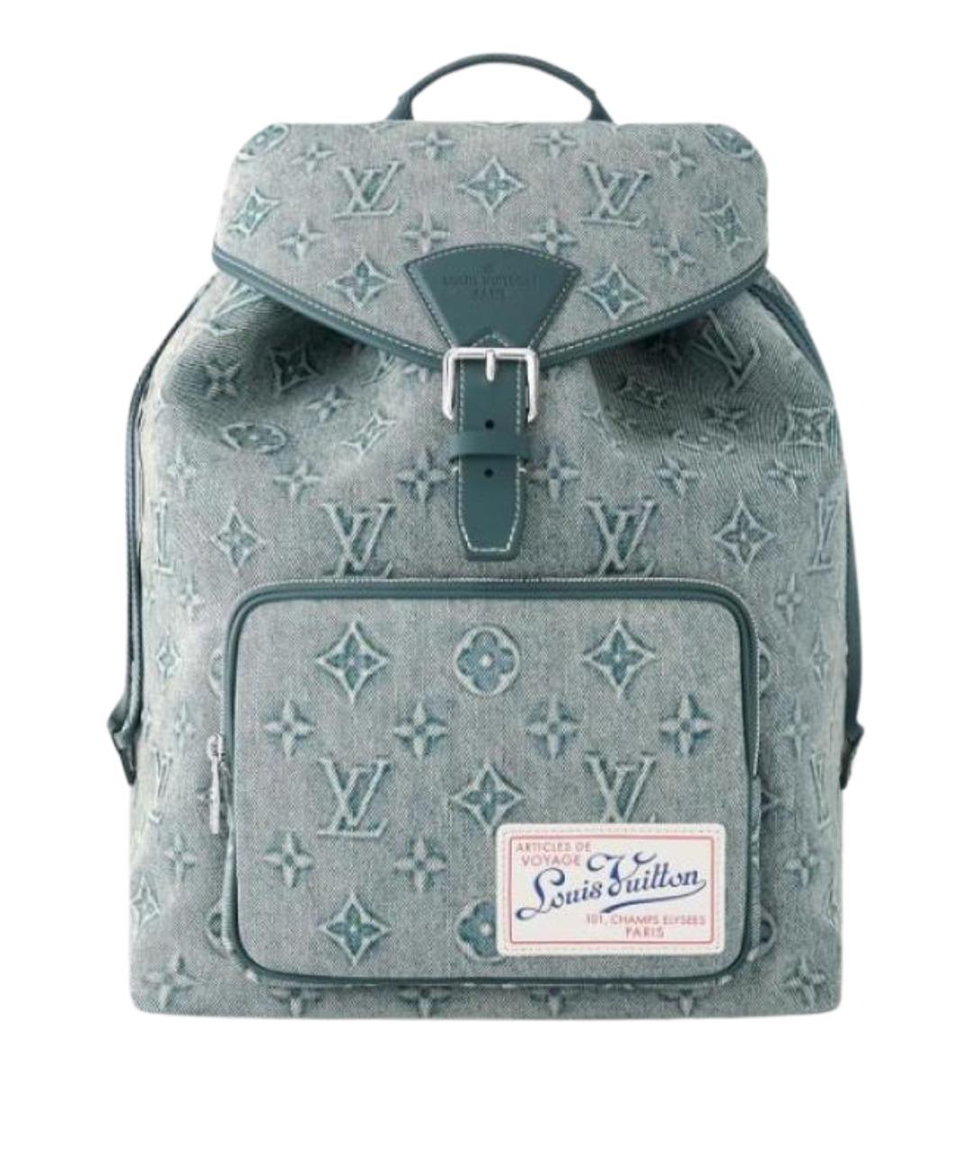 LOUIS VUITTON Голубой деним рюкзак, фото 1