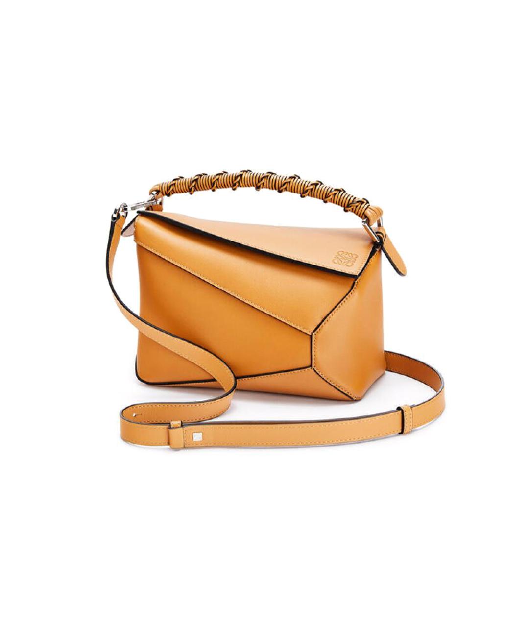 LOEWE Коричневая кожаная сумка через плечо, фото 6