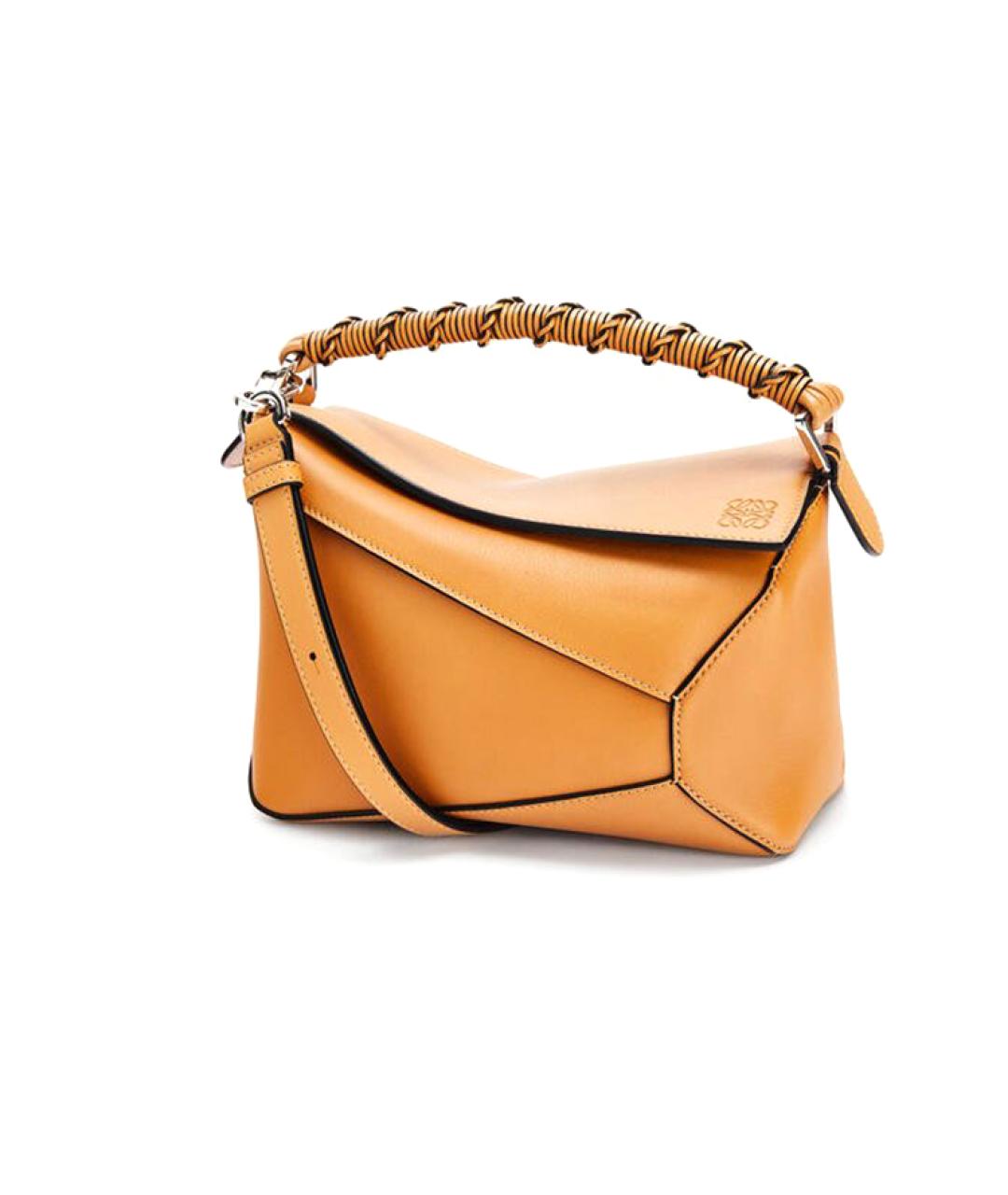 LOEWE Коричневая кожаная сумка через плечо, фото 2