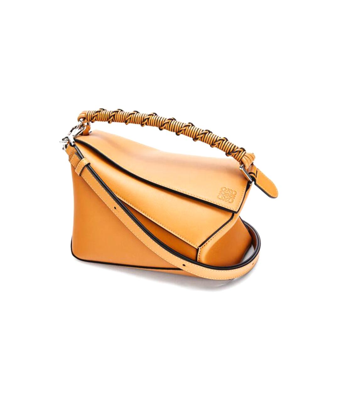 LOEWE Коричневая кожаная сумка через плечо, фото 4