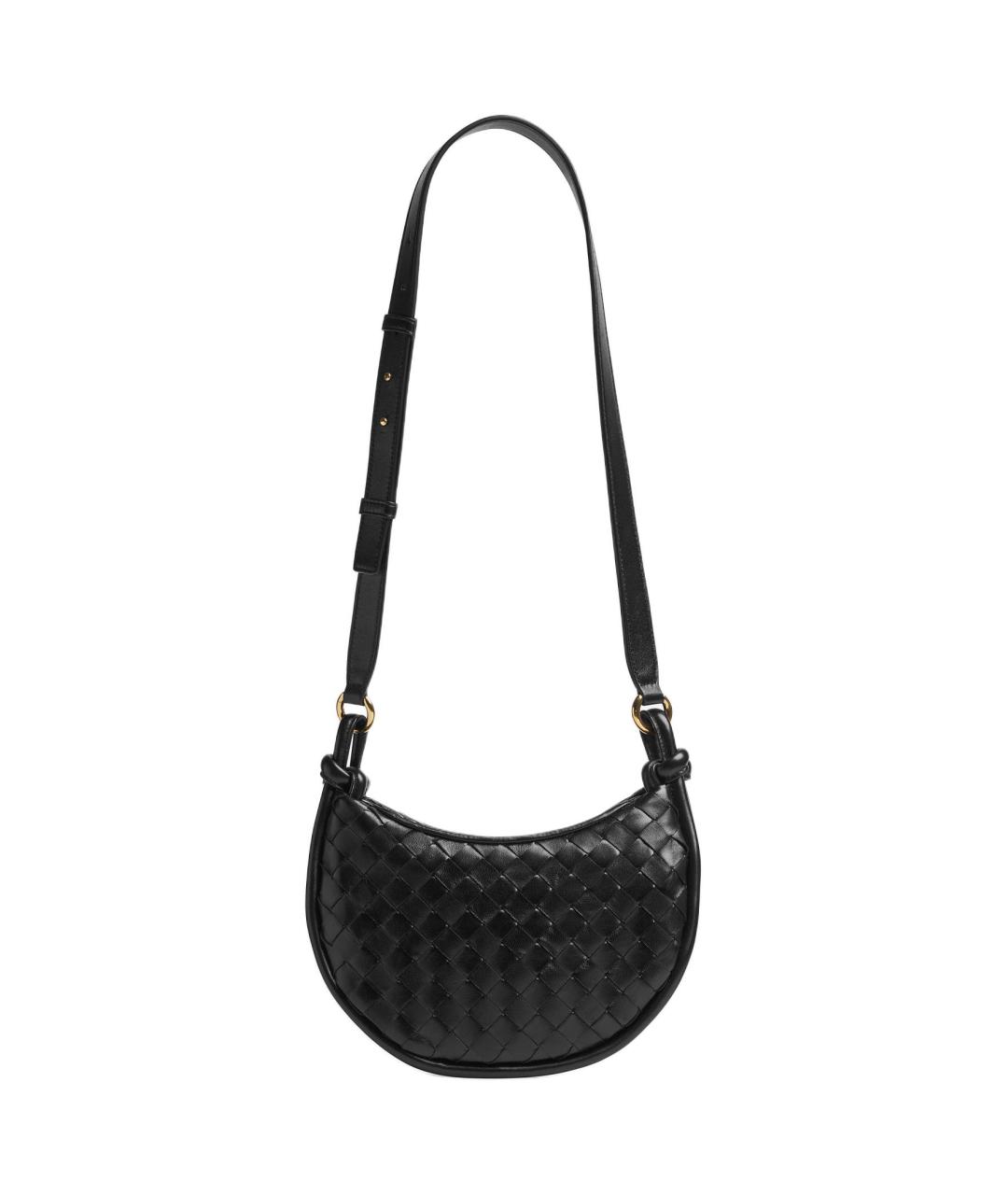 BOTTEGA VENETA Черная кожаная сумка через плечо, фото 1