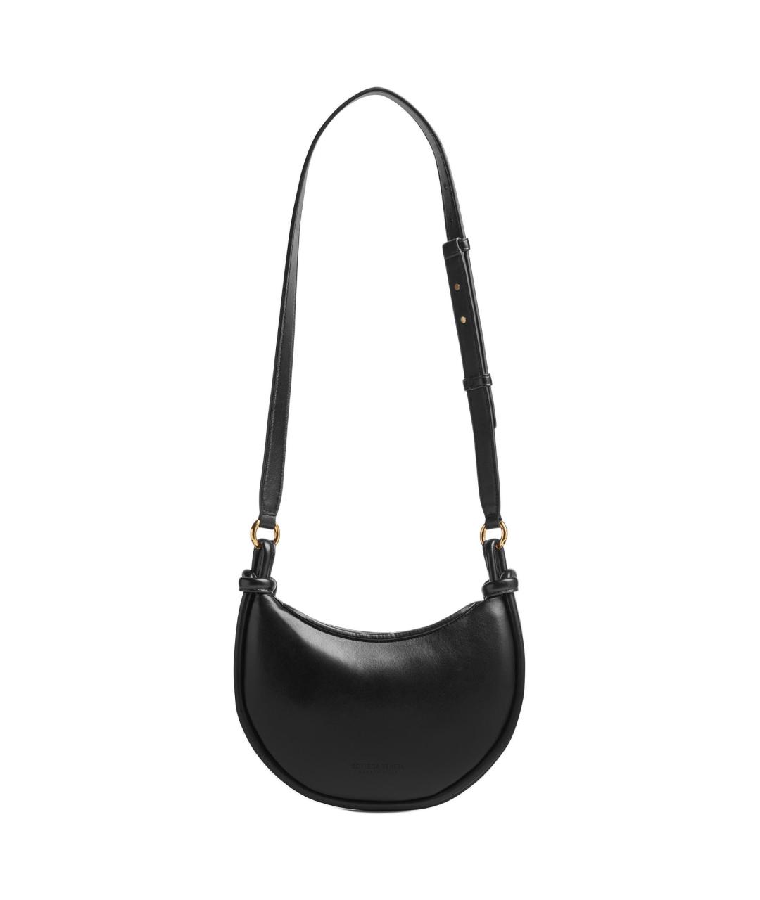 BOTTEGA VENETA Черная кожаная сумка через плечо, фото 3