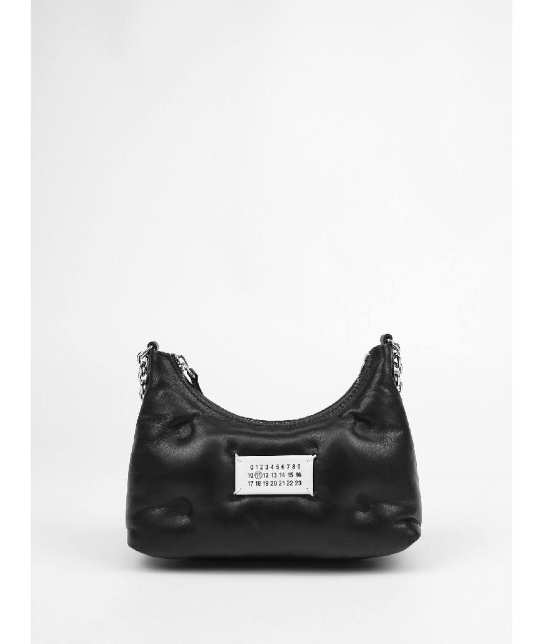 MAISON MARGIELA Черная кожаная сумка через плечо, фото 2