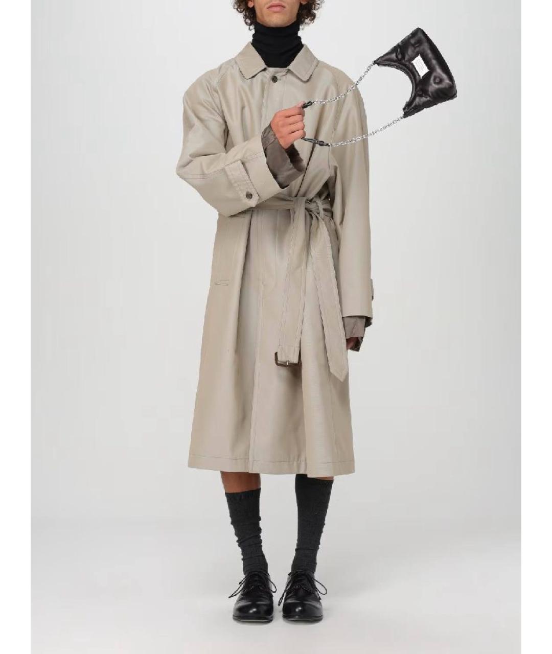 MAISON MARGIELA Черная кожаная сумка через плечо, фото 7