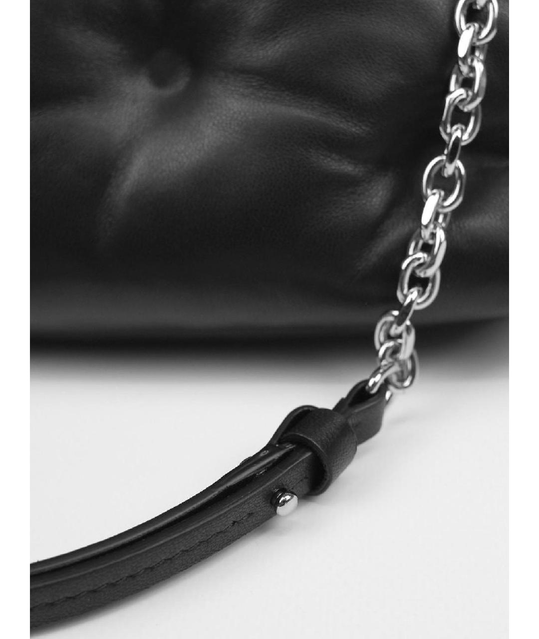 MAISON MARGIELA Черная кожаная сумка через плечо, фото 5