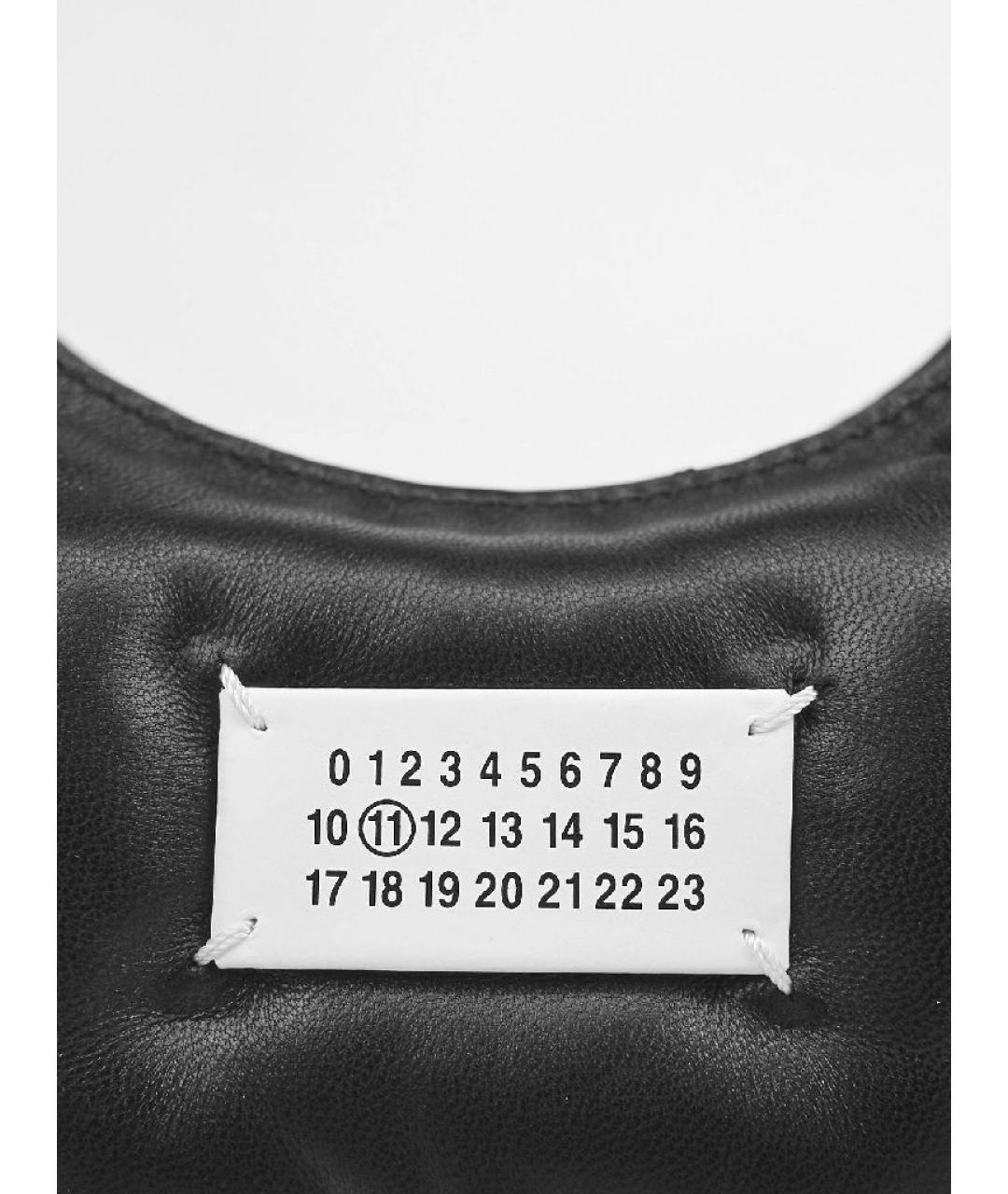 MAISON MARGIELA Черная кожаная сумка через плечо, фото 9