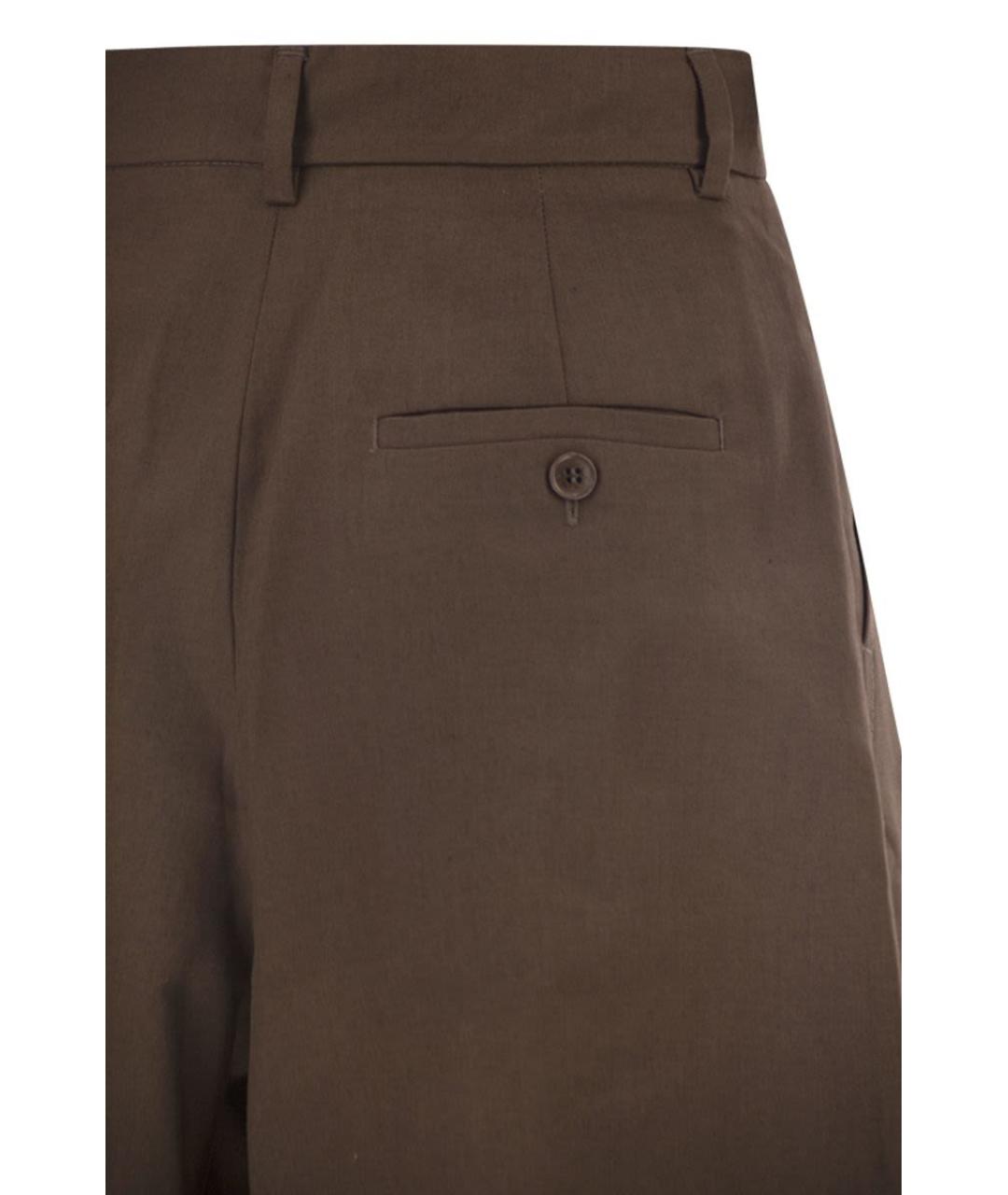 WEEKEND MAX MARA Коричневые хлопковые шорты, фото 4