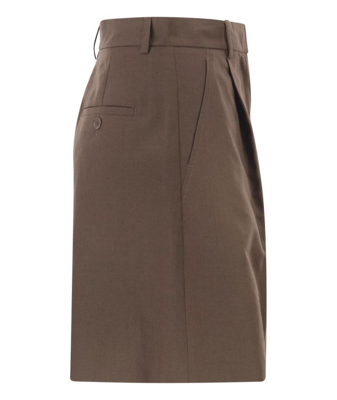 WEEKEND MAX MARA Коричневые хлопковые шорты, фото 3