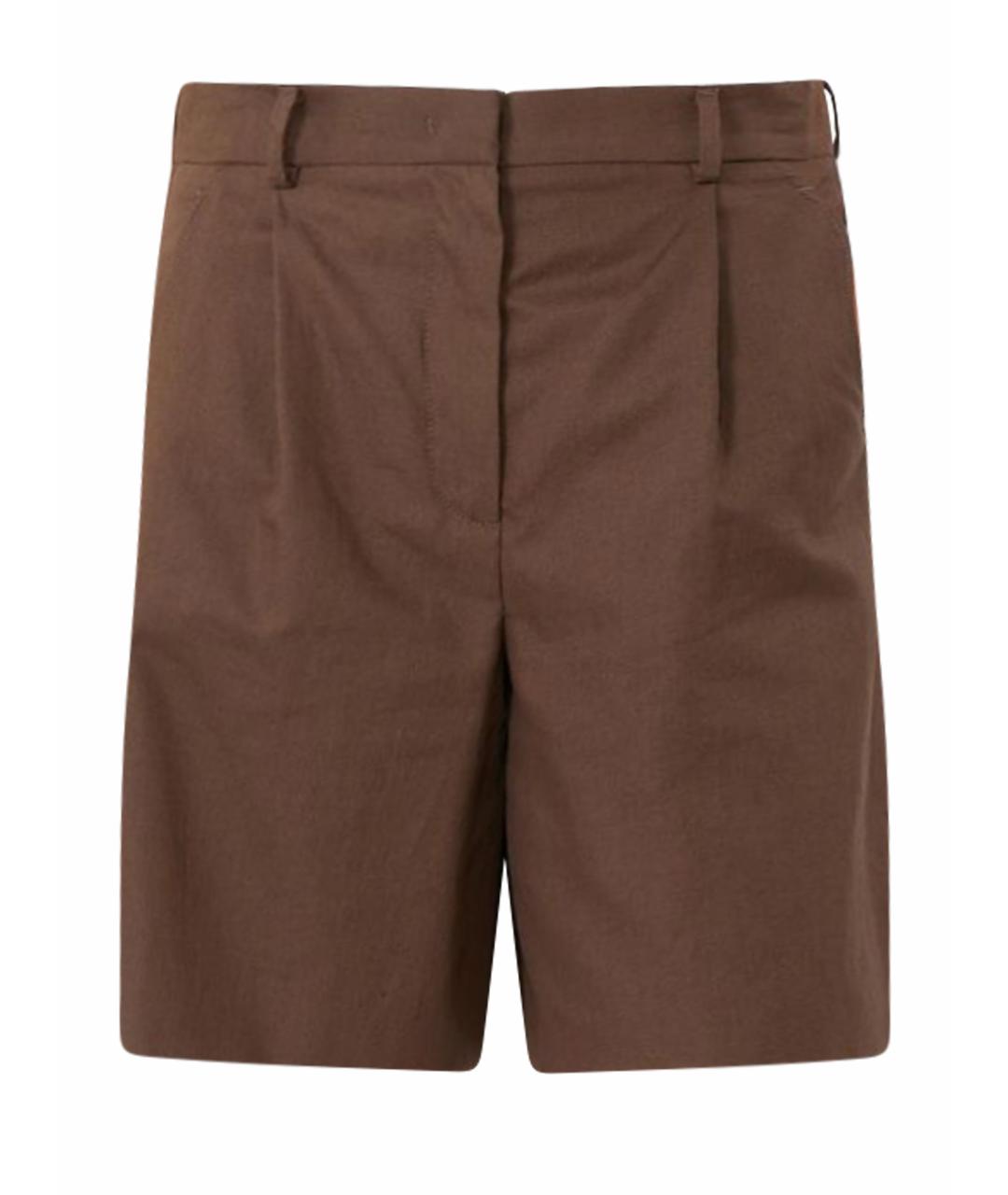 WEEKEND MAX MARA Коричневые хлопковые шорты, фото 1