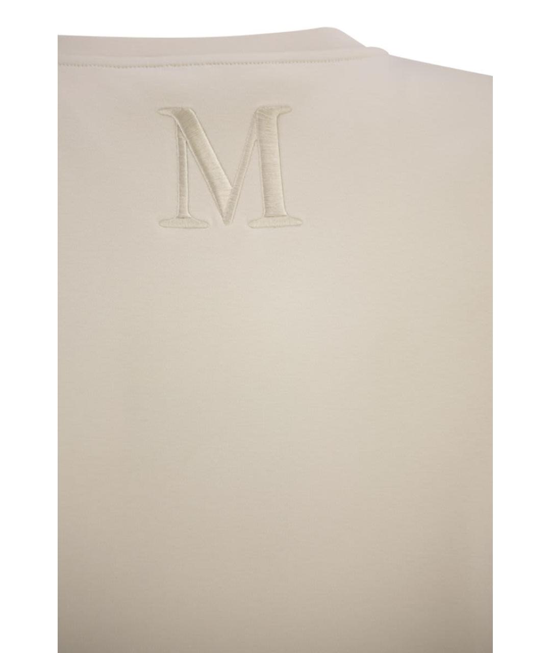 'S MAX MARA Бежевая хлопковая футболка, фото 4