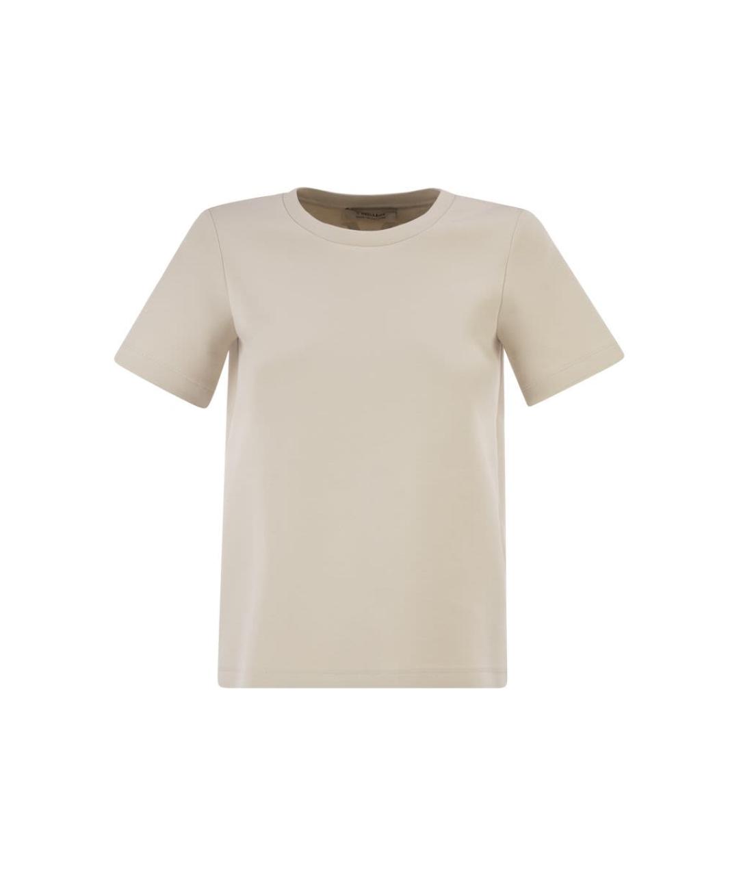 'S MAX MARA Бежевая хлопковая футболка, фото 1