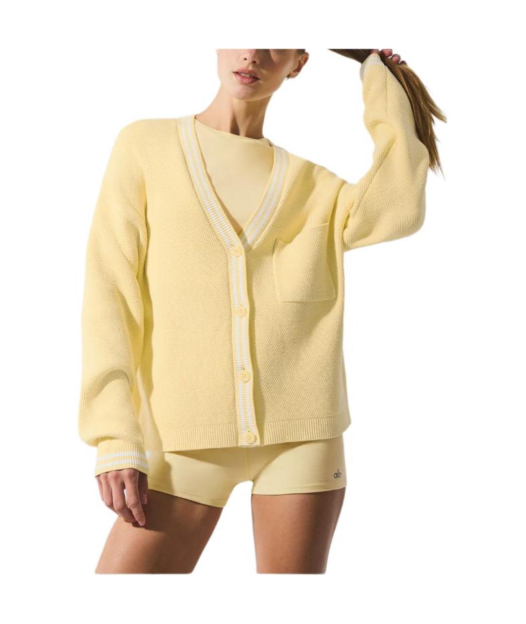 ALO YOGA Желтый кардиган, фото 4