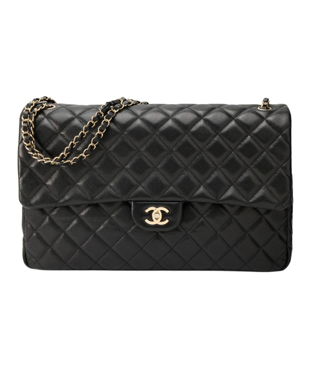 CHANEL Черная кожаная сумка через плечо, фото 1