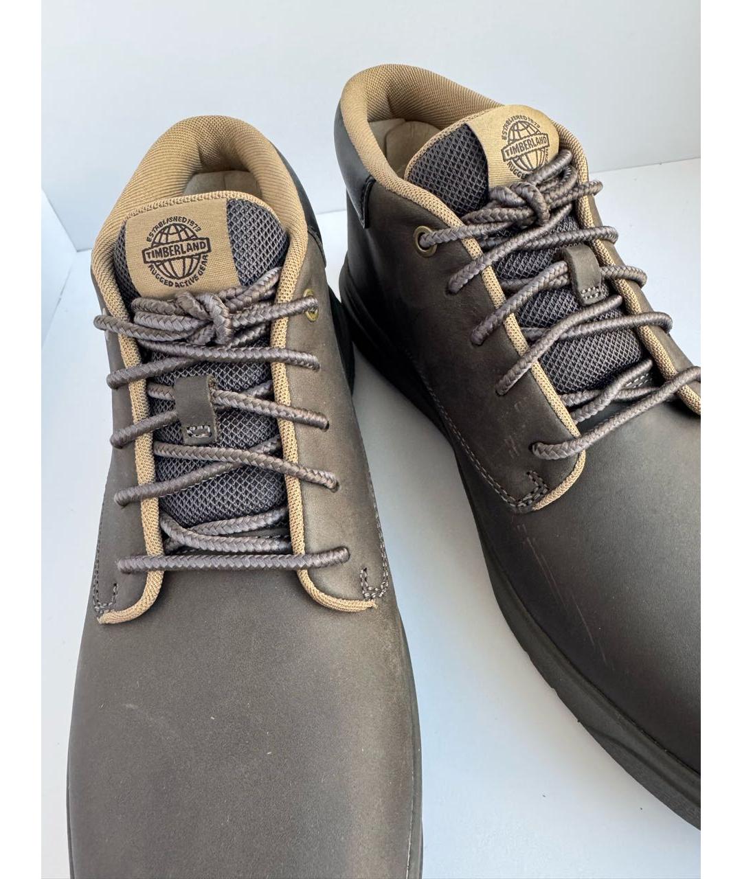 TIMBERLAND Коричневые кожаные низкие ботинки, фото 5