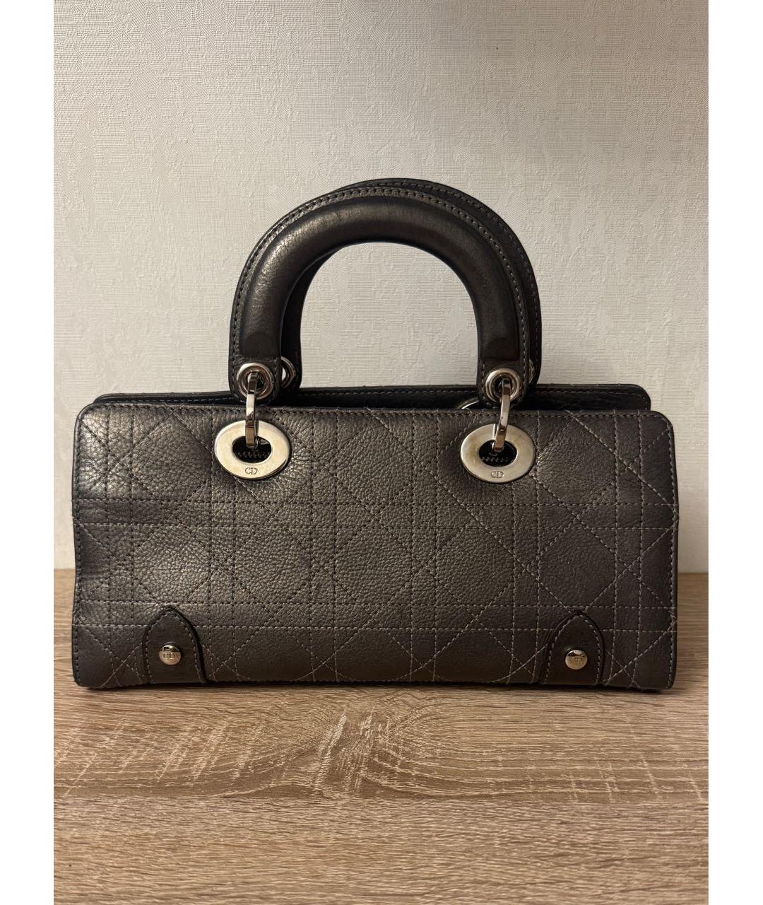 CHRISTIAN DIOR Кожаная сумка с короткими ручками, фото 2