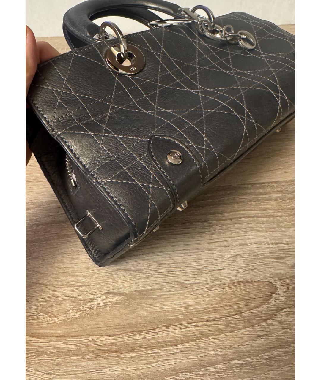 CHRISTIAN DIOR Кожаная сумка с короткими ручками, фото 3