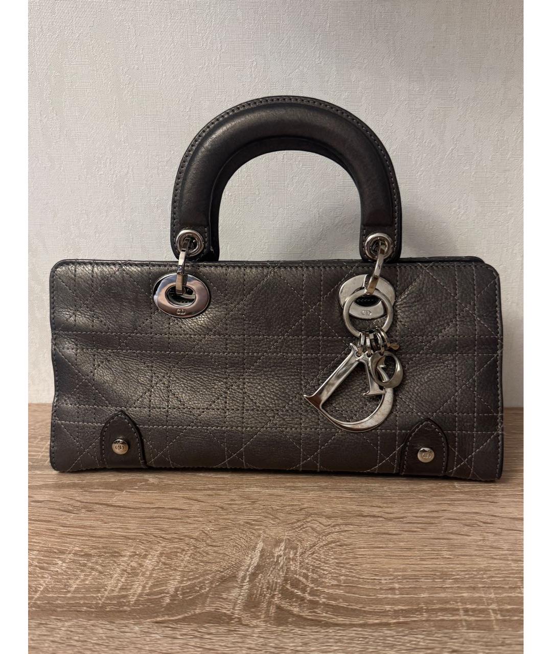 CHRISTIAN DIOR Кожаная сумка с короткими ручками, фото 9