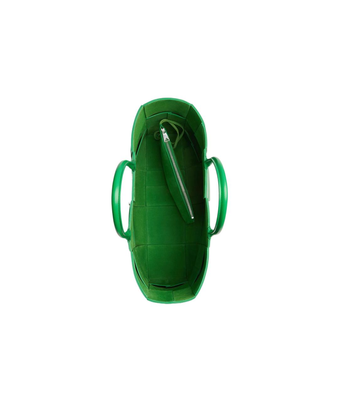 BOTTEGA VENETA Зеленая кожаная сумка на плечо, фото 3