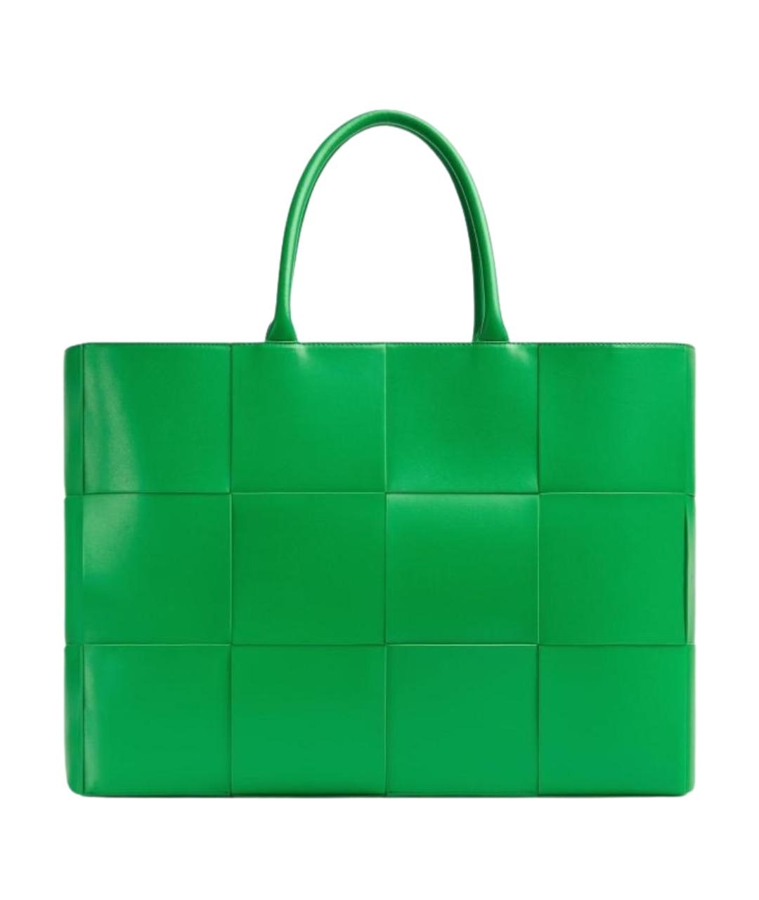 BOTTEGA VENETA Зеленая кожаная сумка на плечо, фото 1