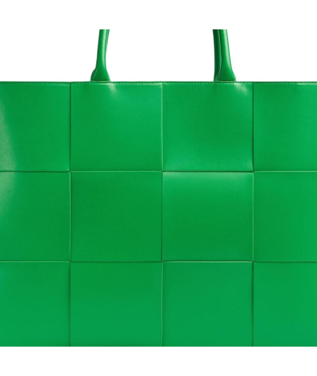 BOTTEGA VENETA Зеленая кожаная сумка на плечо, фото 4