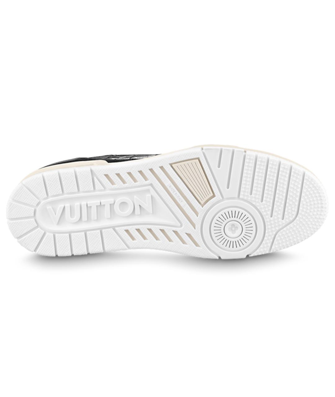 LOUIS VUITTON Черные кожаные низкие кроссовки / кеды, фото 5