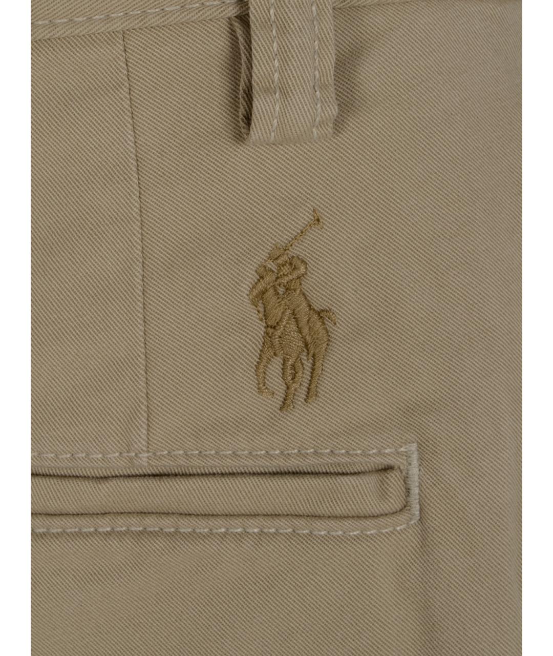 POLO RALPH LAUREN Бежевые хлопковые шорты, фото 3