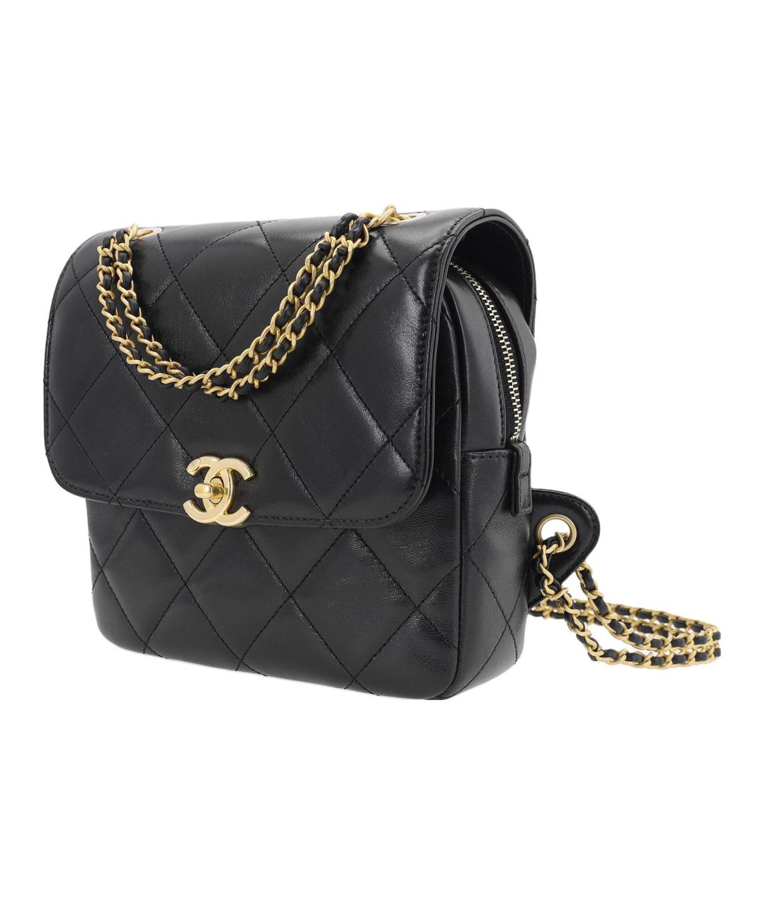 CHANEL Черный кожаный рюкзак, фото 2