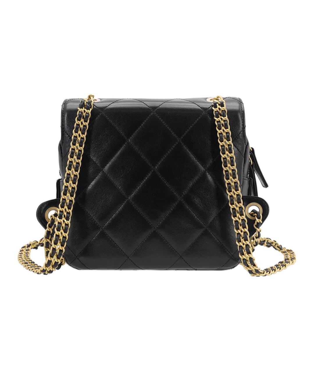 CHANEL Черный кожаный рюкзак, фото 3