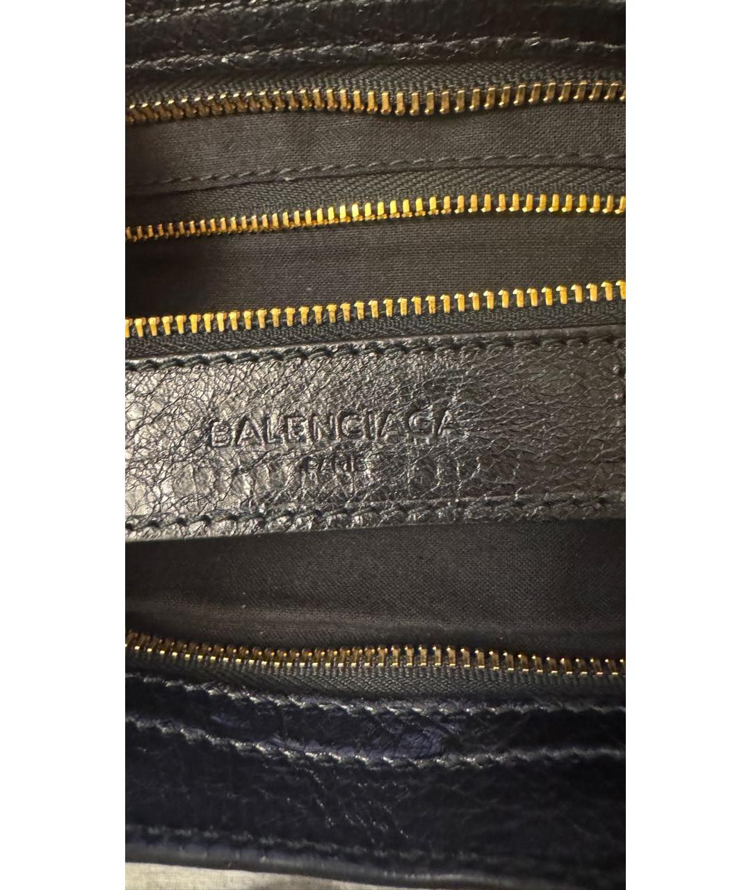 BALENCIAGA Черная кожаная сумка через плечо, фото 8