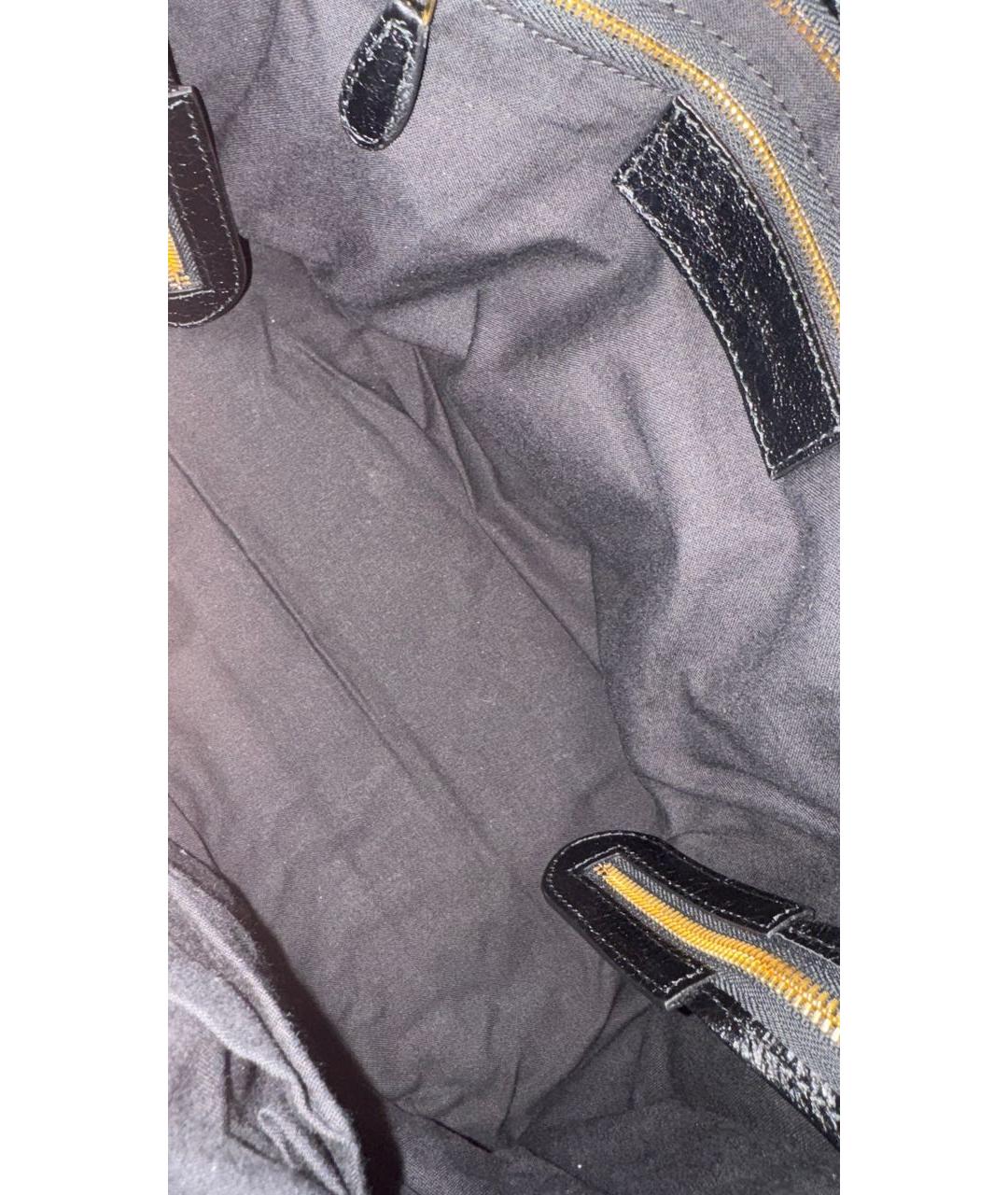 BALENCIAGA Черная кожаная сумка через плечо, фото 7