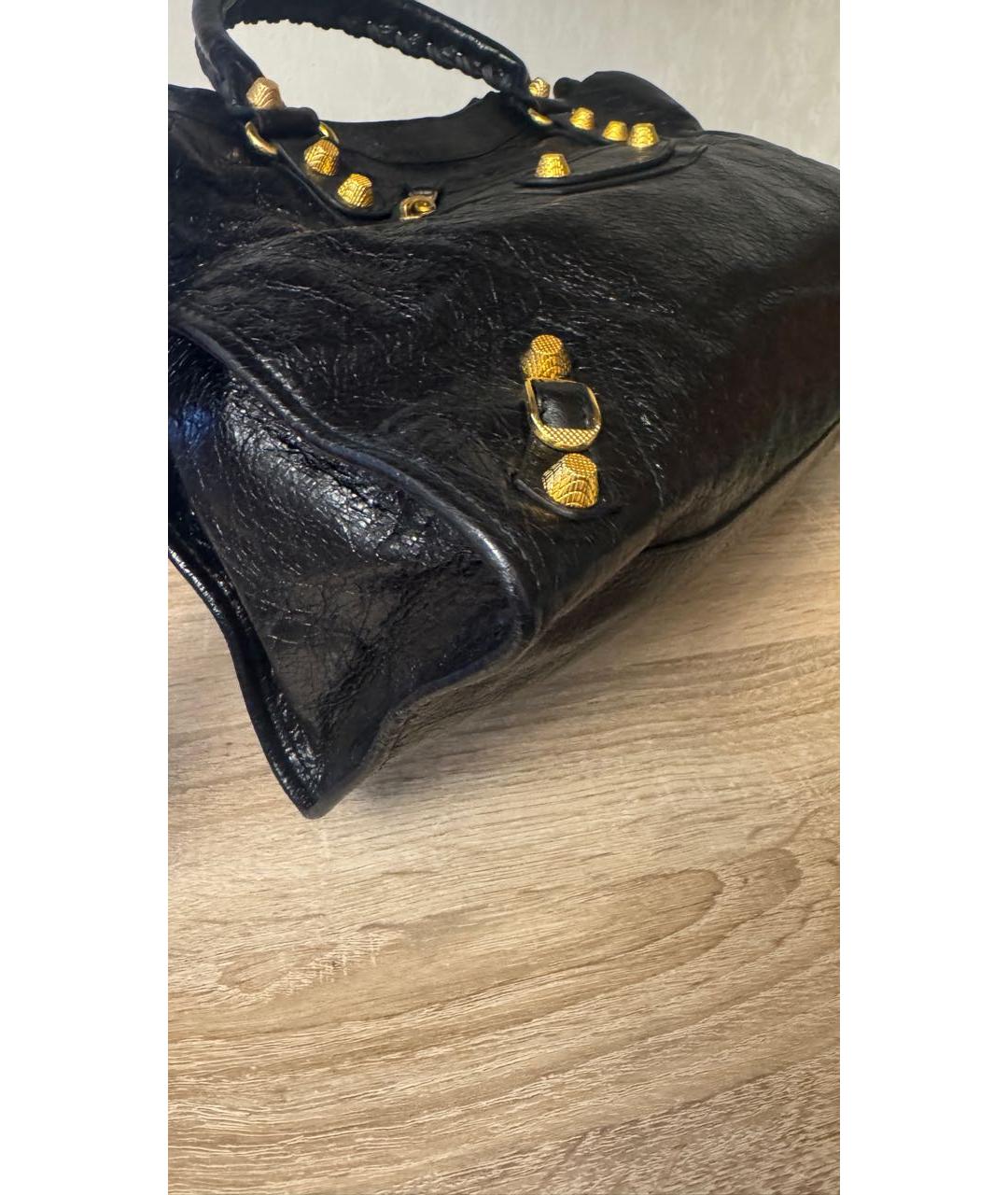 BALENCIAGA Черная кожаная сумка через плечо, фото 3