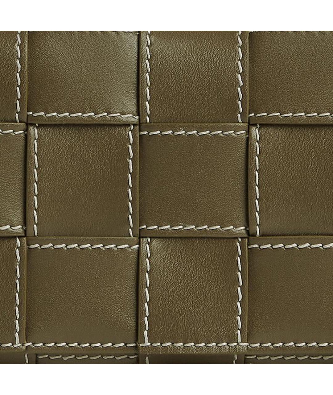 BOTTEGA VENETA Коричневая кожаная сумка на плечо, фото 5